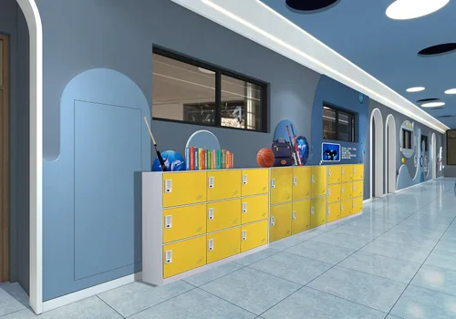 Miniatura 2 de MECOLOR Armario de almacenamiento de oficina de metal de 6 puertas, gimnasio escuela y casillero para el hogar, almacenamiento de armario de metal