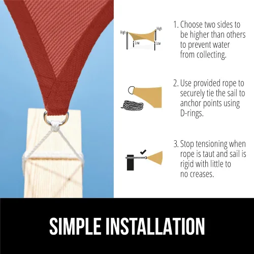 Miniatura 6 de GORILLA GRIP Toldo rectangular resistente con protección UV, resistente a la decoloración, desgarros y al óxido, bordes curvos que bloquean la luz