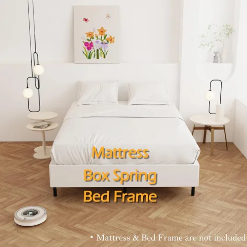 Miniatura 3 de Maenizi Somier de 9 pulgadas para cama Queen, base de cama de metal resistente con funda de tela, base de colchón, fácil montaje, sin ruido