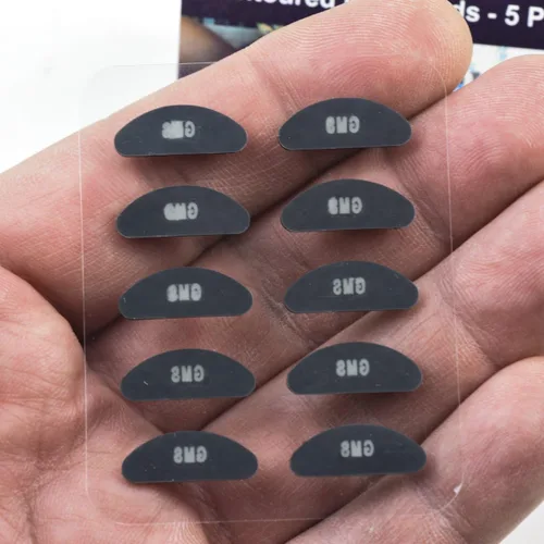 Miniatura 3 de GMS Optical® 0.98 pulgadas Almohadillas de nariz para anteojos antideslizantes de suave silicona moldeada adhesiva con apoyo súper adherente - 5