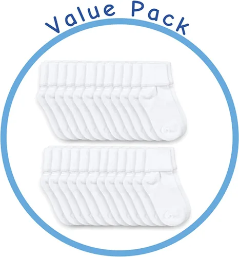 Miniatura 5 de jefferies socks Unisex niñas niños bebé clásico puño calcetines de algodón paquete de 24pares