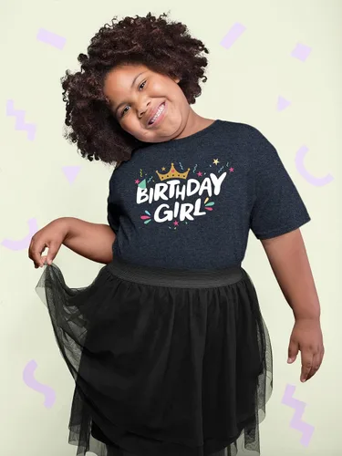 Miniatura 5 de Camiseta de cumpleaños para niña corona primer año dos tercero 4 5 cumpleaños para niños pequeños