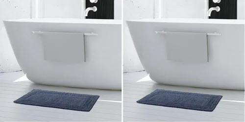 Miniatura 19 de French Connection Stonewash - Alfombra de baño de mezcla de algodón, 20 x 34 pulgadas, color marfil