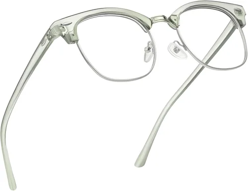 Miniatura 55 de Gafas de Luz Azul para Mujer/Hombre Gafas de Computadora de Luz Azul para Mujeres/Hombres A04-cristal marco plateado