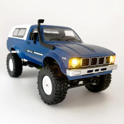 RC Crawler WPL C24 RC Rock Crawler RC Camión 4x4 Todo Terreno RTR, Camión de Control Remoto a Escala 1/16 Todo Terreno 2.4 Ghz con Dirección