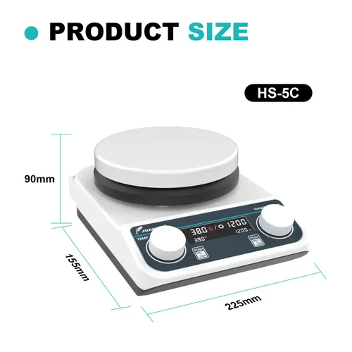Miniatura 8 de JOANLAB Digital Lab Hotplate Magnetic Stirrer 3L Hot Plate 200-1500rpm
