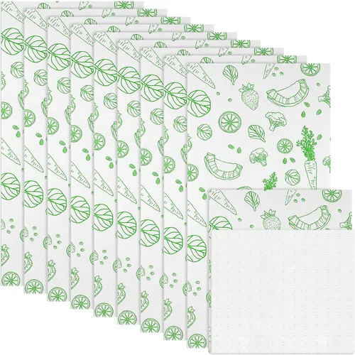 Amyhill 10 piezas de forros absorbentes para refrigerador, tapetes lavables para cajones de refrigerador, para estantes, cocina, hogar, gabinetes,