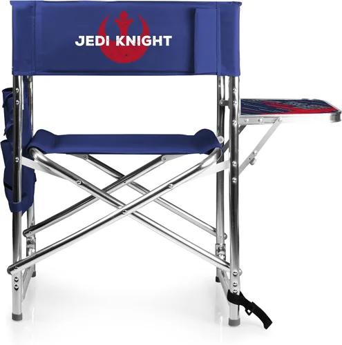 PICNIC TIME Star Wars Jedi Knight Silla deportiva con mesa auxiliar, silla plegable de playa y campamento, silla portátil para exteriores con correa