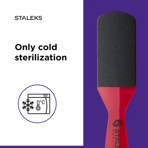 Miniatura 6 de STALEKS PRO Expert 10 Tipo 2 - Lima de pie de plástico (grano 80/120), herramienta ergonómica de pedicura de doble cara para callos y piel
