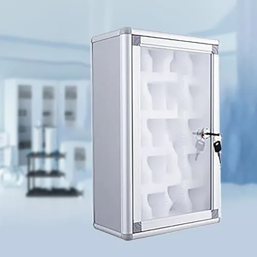 Miniatura 6 de Cell Phone Watch Lock Box - Aluminum Alloy Safe Jail with 20/40/60 Slots for Office & School Security, Space-Saving Organizer for Smartwatches &