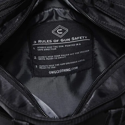 Miniatura 7 de Allen Company Bolso cruzado casual para niñas con pistolas de aventura bolso de transporte oculto con bloqueo bolso ambidiestro negro