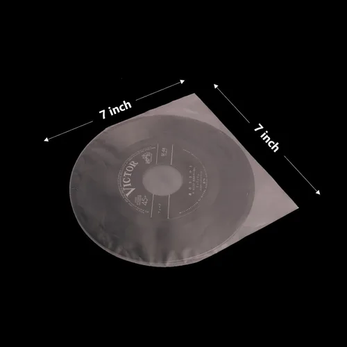 Miniatura 5 de 45 fundas para disco, 100 unidades EP de 7 pulgadas, fundas interiores de disco de vinilo antiestáticas, fundas protectoras redondas