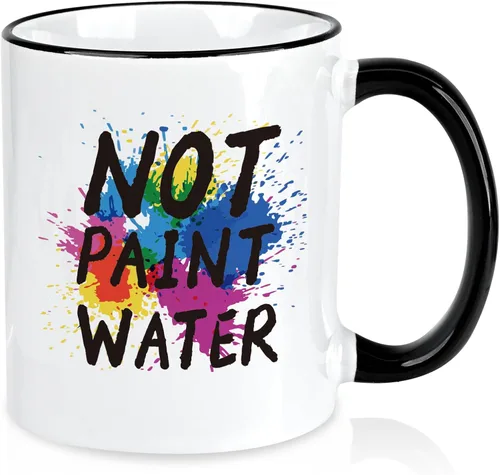 Regalos para profesores de arte, taza de café con agua sin pintar de 11 onzas, regalos de agradecimiento para profesores de arte, artistas,