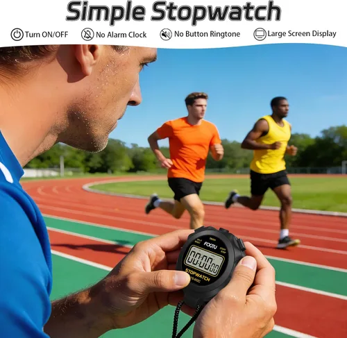 Miniatura 2 de Digital Simple Stopwatch Timer, No Bells, No Alarm, Simple Basic Operation, Silent, Clear Display, ON/Off, Large Display for Swimming Running