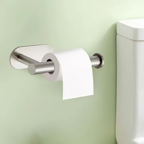 Miniatura 4 de Paquete de 2 soportes adhesivos para rollos de papel higiénico - Acero inoxidable SUS304 níquel cepillado, soporte para papel higiénico a prueba