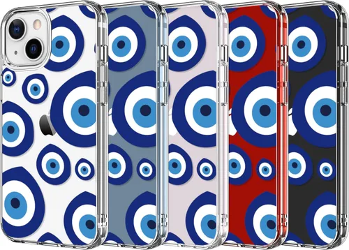 Miniatura 7 de LUHOURI Funda para iPhone 15 con protector de pantalla – Cristal acrílico transparente – Diseños de moda para mujeres y niñas – Funda protectora