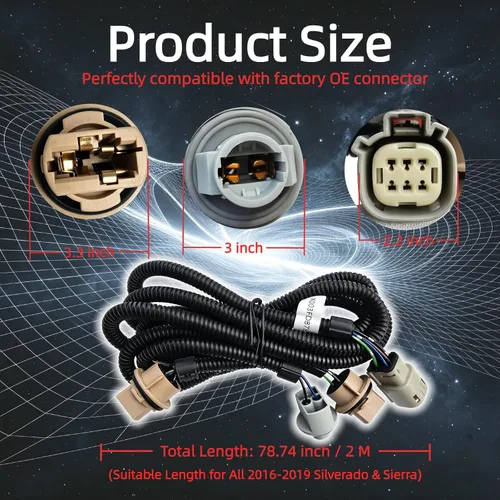 Miniatura 6 de 23295977 Arnés de cableado para luz trasera lateral del pasajero compatible con Chevy Silverado GMC Sierra 1500 2500HD 3500HD 2016-2019 - Plug &