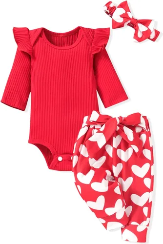 Miniatura 58 de Aalizzwell Conjunto de mameluco acanalado para bebé recién nacido prematuro para otoño e invierno