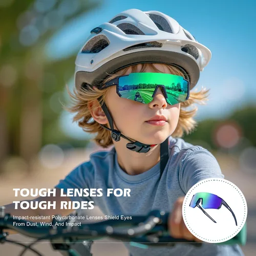 Miniatura 3 de Fanshen Kids Baseball Sunglasses Youth - Sports Polarized Sunglasses Softball Cycling for Boys Girls Ages 3-12 UV Protection