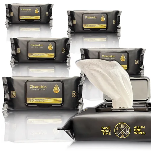 CleanSkin Toallitas de Jabón Verde Seguro de Limpieza para Tatuar Solución Todo en Uno Para Sanar y Limpiar Tatuajes, PMU y Piercings, Sin Alcohol y