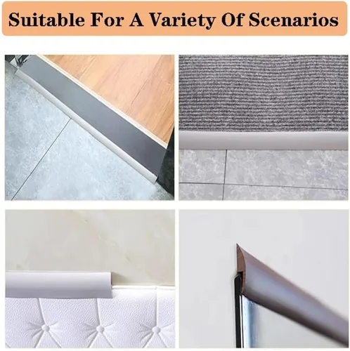 Miniatura 5 de Tira de umbral de PVC para puerta, pelar y pegar, tira de transición autoadhesiva para piso de alfombra, transición de umbral diferencia de altura