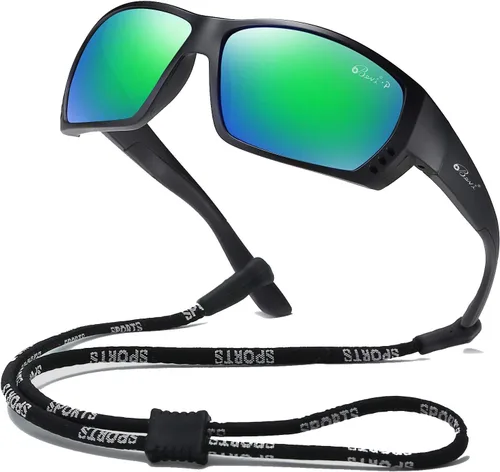 Miniatura 10 de Bevi Gafas de sol deportivas polarizadas ultraligeras TR90, lentes de montura flexibles y duraderas para hombres y mujeres Azul