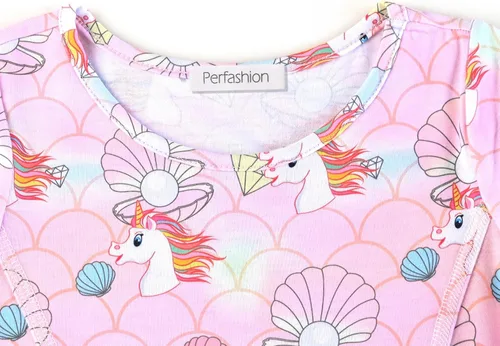 Miniatura 57 de Perfashion Vestidos a juego para niñas y muñecas sin mangas/manga larga, acampanados, faldas de fiesta de unicornio