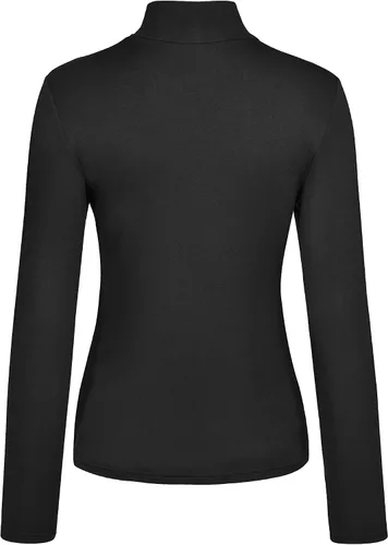 Miniatura 2 de Camisetas ajustadas de cuello alto falso para mujer, ligeras, de manga larga, capa base
