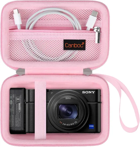 Miniatura 11 de Canboc Funda de transporte para cámara digital compacta Sony RX100 VII/ RX100 VI/ RX100 V/ RX100 IV/ RX100 III, bolsa para cámara de vlogging tipo
