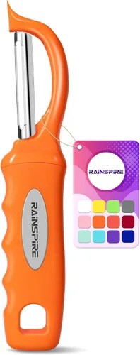 Miniatura 12 de Rainspire Pelador de verduras, pelador de patatas para cocina, cuchillas afiladas de acero inoxidable, mango cómodo, pelador de frutas, pelador