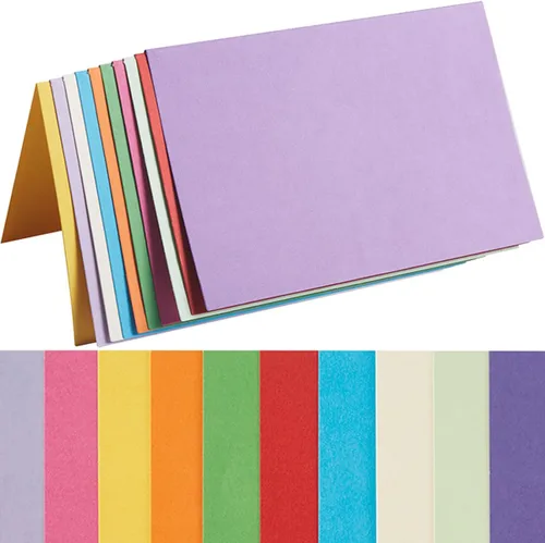 Miniatura 10 de 50 paquetes de tarjetas en blanco Cartulina plegada Tarjetas de agradecimiento en blanco para invitaciones, boda, tarjetas de felicitación, todas