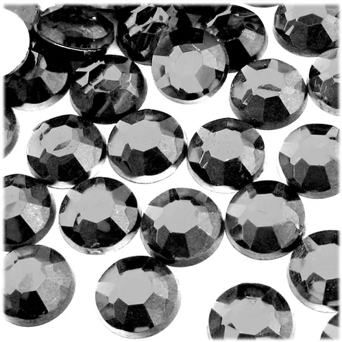 Miniatura 14 de The Crafts Outlet 144 diamantes de imitación redondos de 0.630 in - parte trasera plana rojo rubí rojo