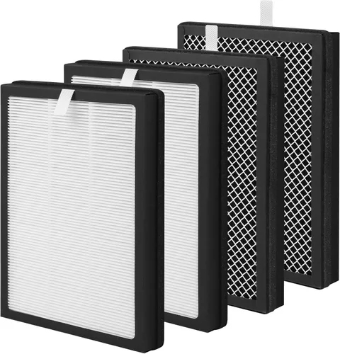 Miniatura 7 de Paquete de 2 filtros de repuesto CAP-500FPK compatibles con purificador de aire Cuisinart CAP-500FPK, filtración 3 en 1