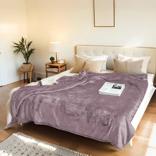 Miniatura 17 de Manta térmica eléctrica tipo throw tamaño 50"x60" - Tela de franela y sherpa de doble cara, 6 ajustes de calor y 3 horas de apagado automático