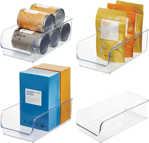 Miniatura 9 de iDesign The Linus Collection - Cubo organizador de plástico reciclado para congelador y refrigerador, juego de 2, 5.25 x 11 x 3.5 pulgadas