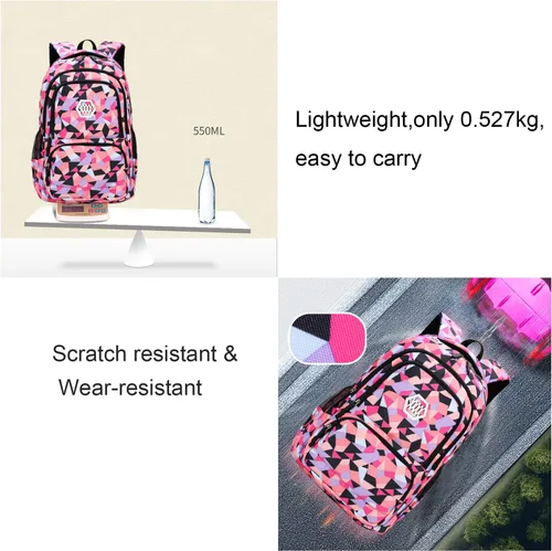 Miniatura 5 de JiaYou Mochila escolar primaria para niña con estampado de flores
