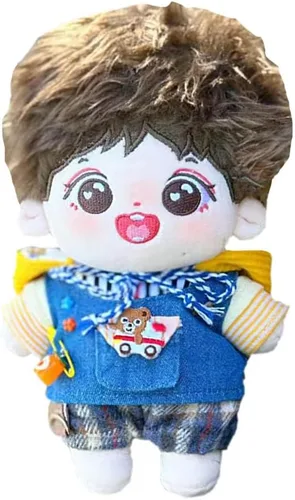 Miniatura 20 de niannyyhouse Muñeca de peluche de 7.9 in para niña, cuerpo de peluche humanoide, sin atributo, 8 pulgadas, cuerpo normal, ropa de vestir, regalos