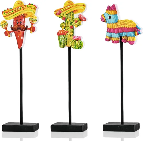 Miniatura 21 de Smile - 3 piezas de decoración de madera para interiores, estilo de abeja de girasol, centros de mesa de verano para el hogar, cocina, exhibición