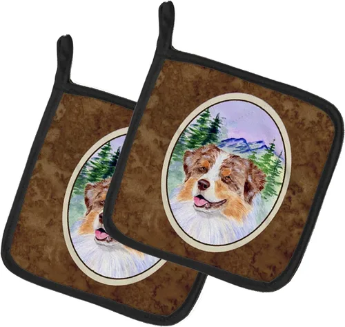 Miniatura 251 de Caroline's Treasures SS8617PTHD - Juego de soportes para ollas de cocina resistentes al calor, almohadillas calientes para horno para cocinar, Husky
