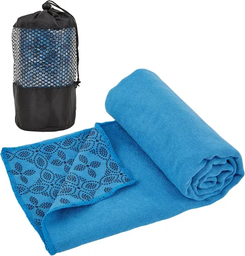 Miniatura 20 de Toallas de yoga, toalla antideslizante para esterilla de yoga caliente con puntos de agarre, manta de yoga de microfibra suave súper absorbente
