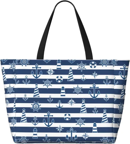 Miniatura 2 de Bolsa de playa para mujer, bolsa de playa impermeable y a prueba de arena con bolsa húmeda, bolsa de viaje grande para viajes de fin de semana
