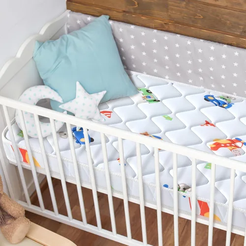 Miniatura 2 de Letmxiu Colchón de bebé de alta calidad para cuna y cama infantil, 100% tela de punto, superficie polar de alta calidad, hipoalergénico, suave