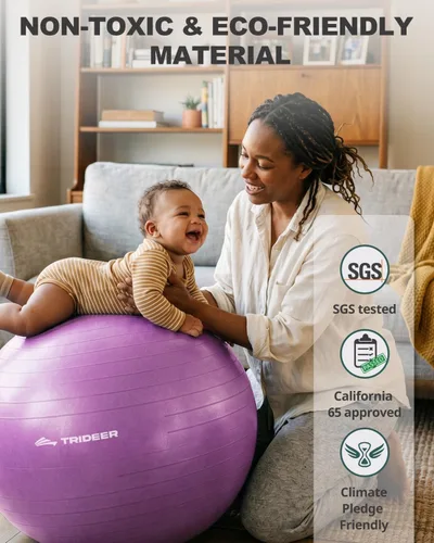 Miniatura 5 de Trideer Pelota de ejercicio para yoga, pilates y fitness. Equipo de pelota de estabilidad para gimnasio en casa y silla de oficina, accesorios