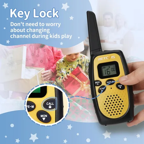 Miniatura 5 de Retevis RT628S Walkie Talkies, RT628 2.0 versión más reciente radios portátiles FRS bidireccionales, modo seguro, manos libres VOX, walkie talkies