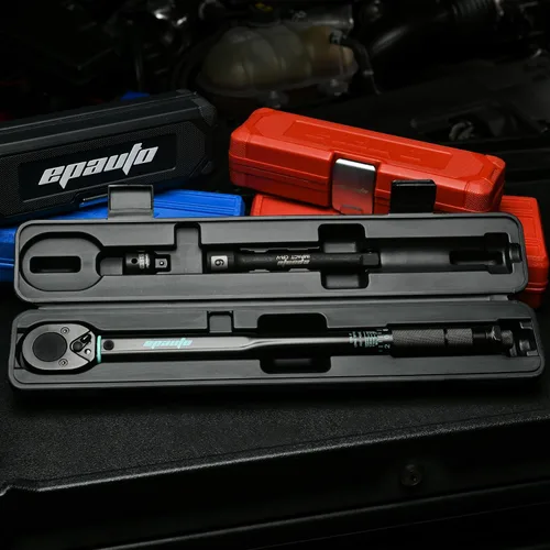 Miniatura 2 de EPAuto Llave dinamométrica de clic de 1/2 pulgada, 10-150 pies/libra, 13.6-203.5 N/m, negro