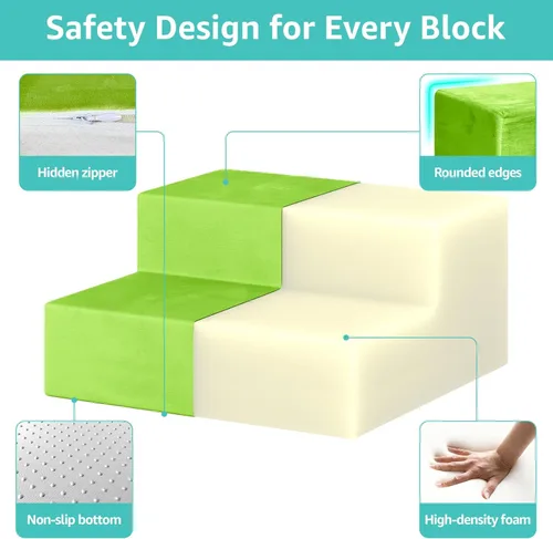 Miniatura 6 de YENING Bloques grandes de escalada de espuma para niños pequeños de 1 a 3 años, juguetes de escalada para bebés de 1 año, juego suave para bebés