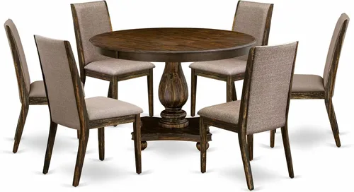 East West Furniture F2LA7-716 Juego de comedor, mediano