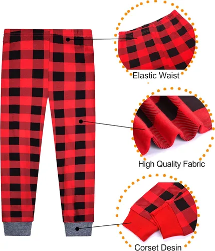 Miniatura 5 de Conjunto de pijama de Navidad a juego para la familia, conjunto de pijama de Navidad de algodón