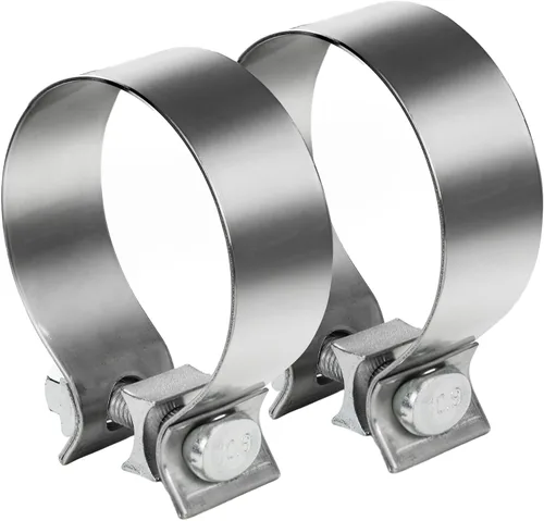Miniatura 8 de Sello de silenciador de tubo de escape de 2 pulgadas, abrazadera de banda estrecha, acero inoxidable 304, 1 paquete