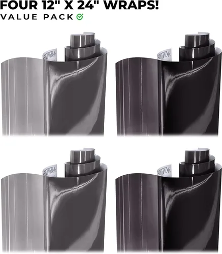Miniatura 9 de VViViD® Tinte de vinilo ahumado claro y oscuro, paquete de 4 rollos (12 x 24 pulgadas, 2 de cada uno), autoadhesivo, N1